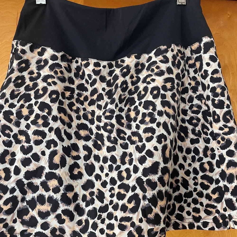 Skort-leopard print athletic skort